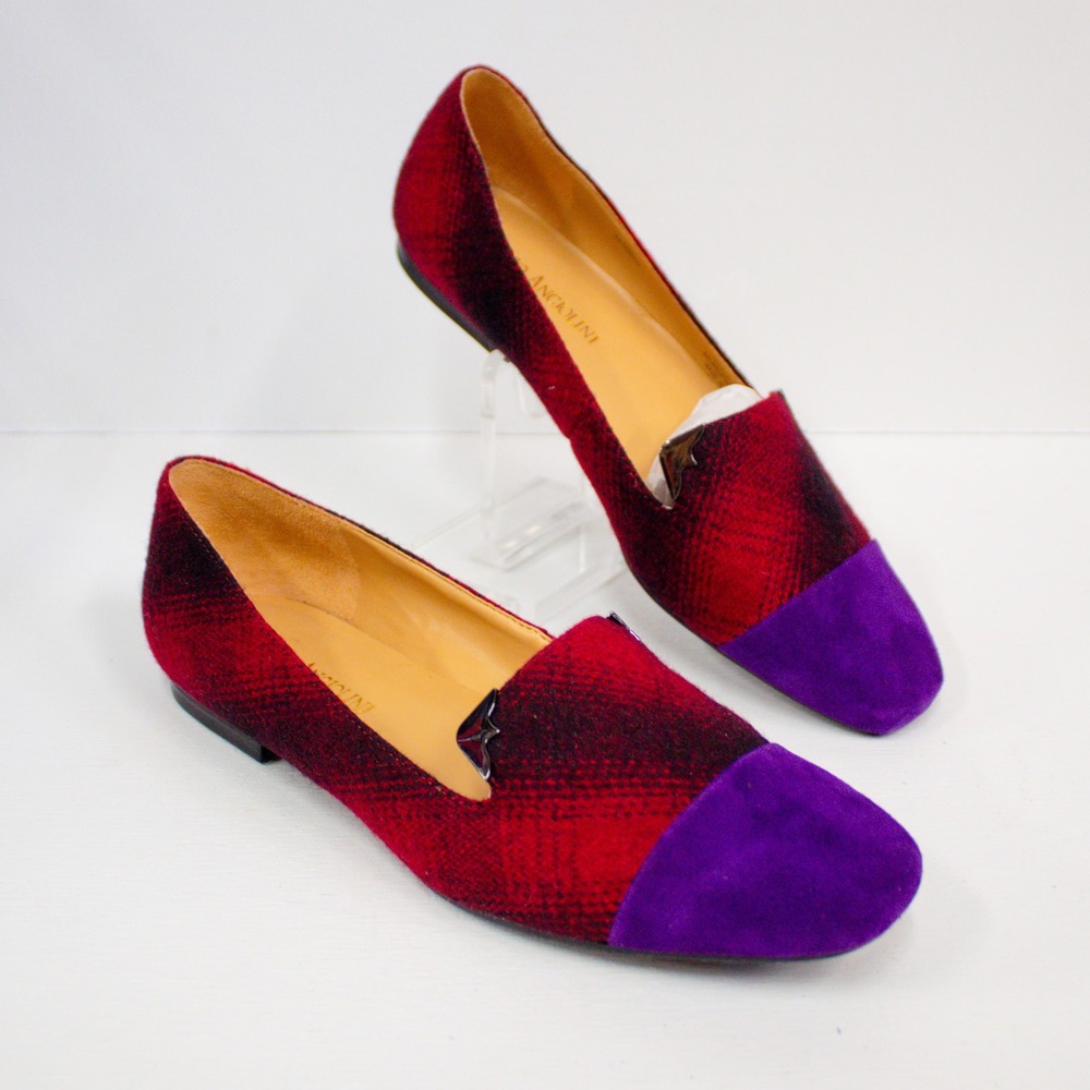 Enzo Angiolini Loafers/ Flats Tartan Pattern Women's Sz 7.5- Modern Chic - Picture 3 of 8